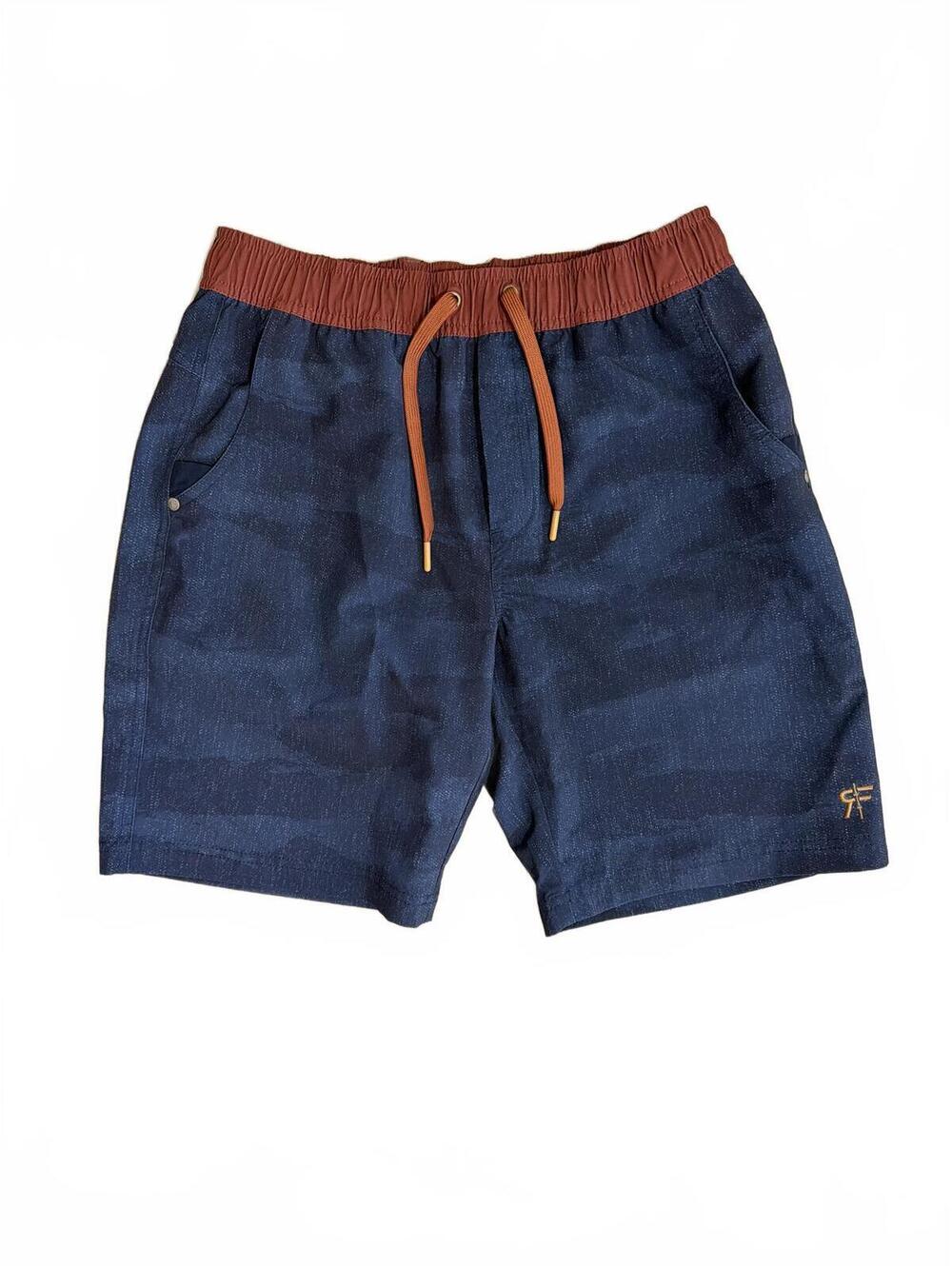 RokFIT Athletic Streetwear Men's Blue Swim Shorts Trunks With Logo - Size Small